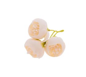 Hlava ranunculus biely 3-puky 3cm