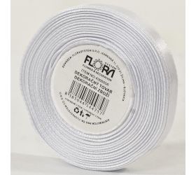 Saten stuha 10mm/15m biela farba 001