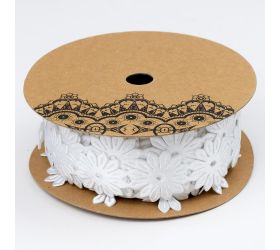 Hy-1475 stuha biela/kvietka 2,5x10y