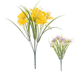 Kytica jarné kvety, zeleň mix/2f 37cm