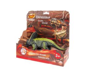 Dinosaurus svetlo, zvuk, triceratops zelená