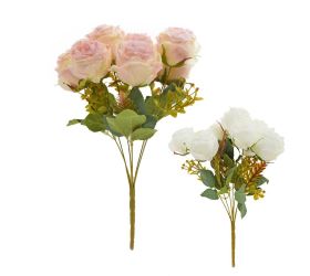Kytica ruža, zeleň mix/2f 37cm