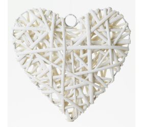 Prút. srdce biele 20x20x5cm