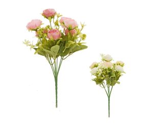 Kytica ranunculus,drob.kvety, zeleň mix/2f 31cm