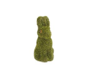 Zajac sediaci zelený mach, polyst. 12*6*5cm