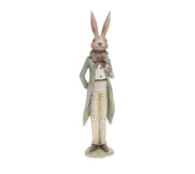 Zajac sivo-biely poly 7,5*6*31,5cm