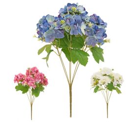 Kytica hydrangea,zeleň mix/3f 42cm