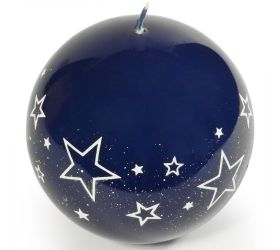 Biele hviezdy guľa 100 modra