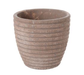 Obal cement brown d12.5*h12cm