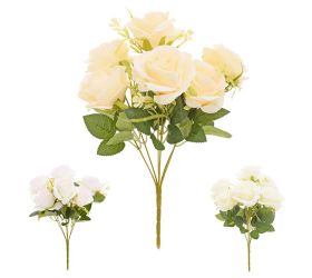 Kytica ruža, zeleň mix/3f 31cm