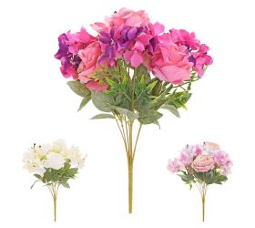 Kytica ruža ľalia hortenzia x9 45cm mix/3f