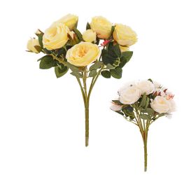 Kytica ruža, zeleň mix/2f 32cm