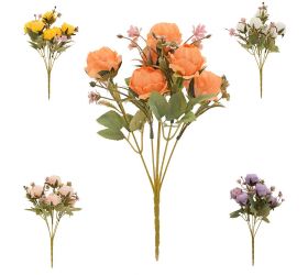 Kytica pivonka, drob.kvety, zeleň mix/5f 28cm