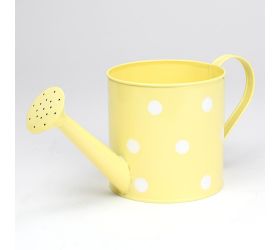 Váza krhla malá kov žltý veľké bodky  v:13x13cm super cena