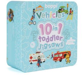 Puzzle boppi skladačka 10 v 1 - auta - btj10-004