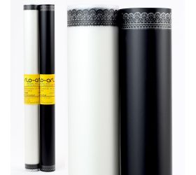 Fólia smútočná biela/čierna 50cm x 8m