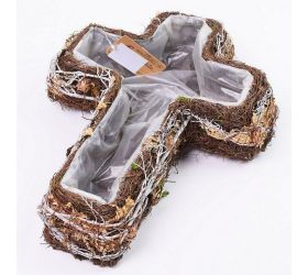 Obal kríž prútie šišky 40x28x8cm
