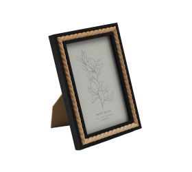 Fotorámik čierny s korálkami 12,5x17,5cm