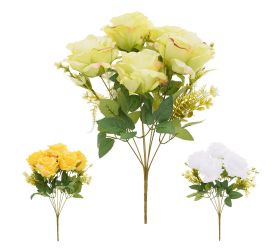 Kytica ruža x7 40cm mix/3 svetlé f