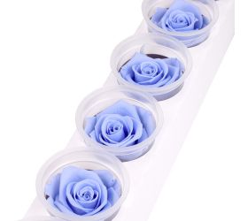 Ruža preparovaná 6,5cm cool lavender /ks - bal. 6 ks