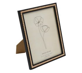 Fotorámik čierny s korálkami 22x27cm/ 8x10cm