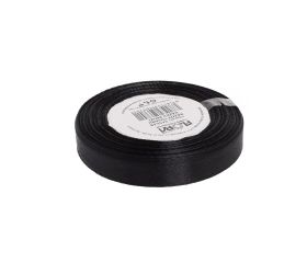 Saten stuha 10mm/15m čierna farba 039