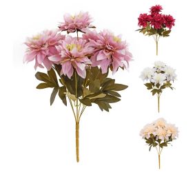 Kytica dalia, zeleň mix/4f 42cm