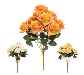 Kytica ruža, zeleň mix/3f 43cm