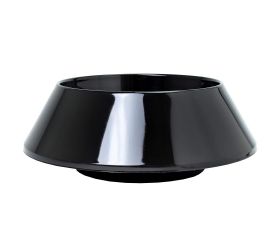 X106 miska nowa chryzantemovka čierna š.23xv13cm