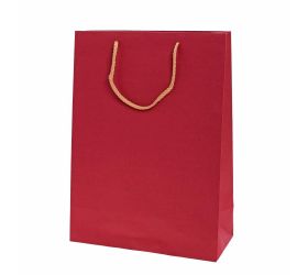 Taška papier púdrová cyklamen 27x37+12cm