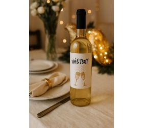 Narozeninové dárkové víno, skleničky