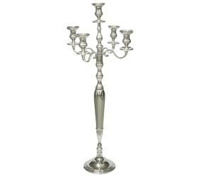 Svadba aluminiový svietnik 100cm 5- ram