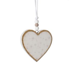 Záves srdce drevo natur/biela 8,5x8,5x1,3cm