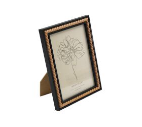 Fotorámik čierny s korálkami 15,5x20,5cm