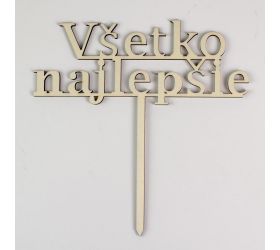 Výrez zápich všetko najlepšie drevo s/3 20x20x0,5cm