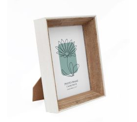 Fotorámik hlboký bielohnedý 18x13cm