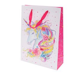 Agb1027602 taška darč.v41x30+12cm unicorn flower head