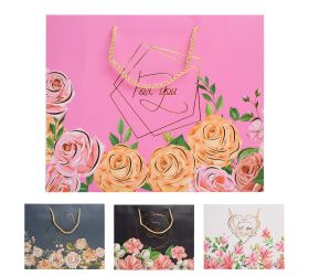 Darčeková taška m 26x32cm kvety