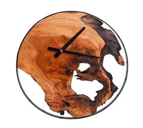 Hodiny drevo 40x40x2cm natur