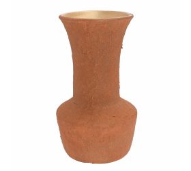Váza s terakota matná s trbliet hnedá pr.16/v30cm