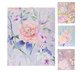 Darčeková taška m 32*26*12cm kvety glitter