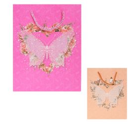 Darčeková taška s 23*18*10cm motýle glitter