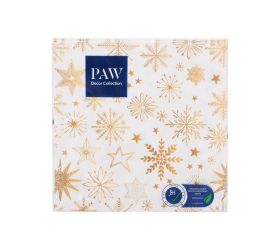 Sdl235800 servítky 33x33cm/20/3vrst. shiny snowflakes