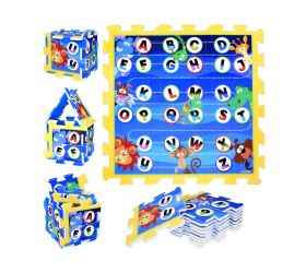 Penové puzzle - vzdelávacia podložka pre deti abeceda jungle 93x93cm