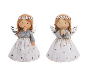 Anjel siv/str mix/2 poly 6,5*5,5*9cm