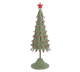 Stromček zel/čer plech 36*11,5*10,2cm