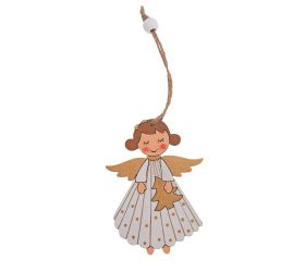 Záves anjel bie/zla drevo s/2 6,5*9cm