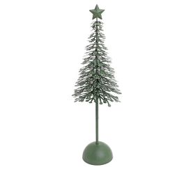Stromček zelený vločkový plech 45*13*9,5cm