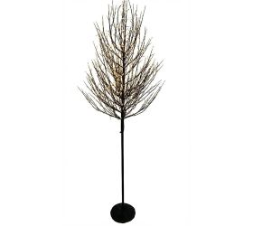 Stromček čierny 1300led, teplé svetlo plast 210cm