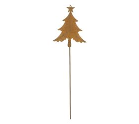 Zápich stromček hrdza s/18 plech 5*0,5*6,3cm